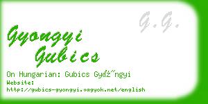 gyongyi gubics business card